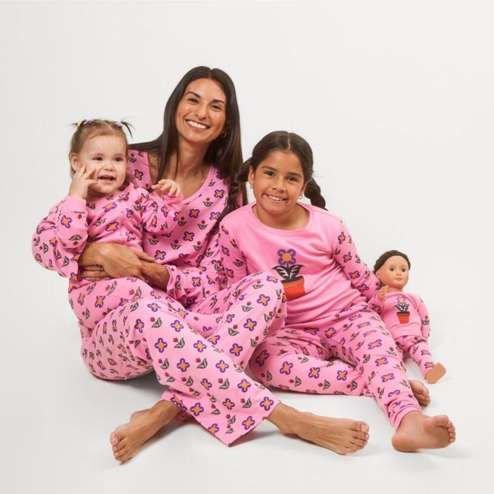 Leveret Footed Cotton Pajama Flower Pot 6-12